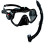 Aquagear M11  Mask &Snorkel Sets Black