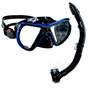 Aquagear M24 Mask and Snorkel Set Blue/Black