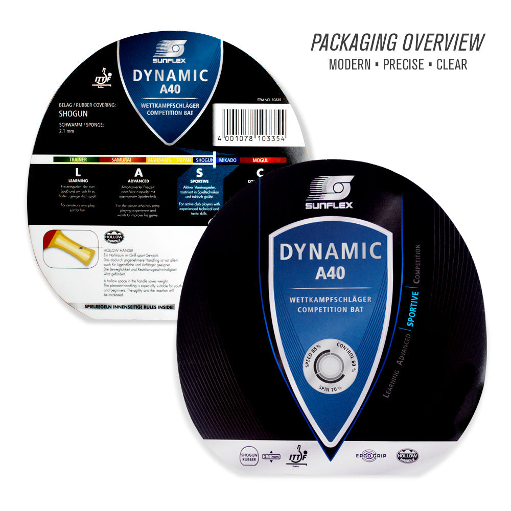 Sunflex Dynamic A40 Table Tennis Bat