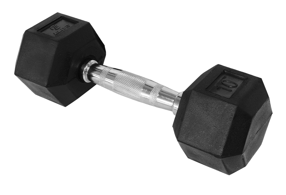 Elite Rubber Hex Dumbell 1pc