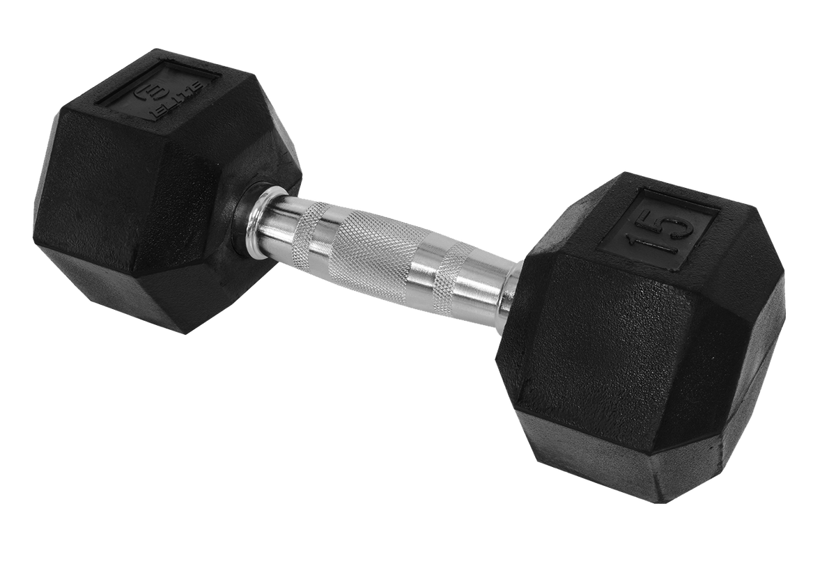 Elite Rubber Hex Dumbell 1pc