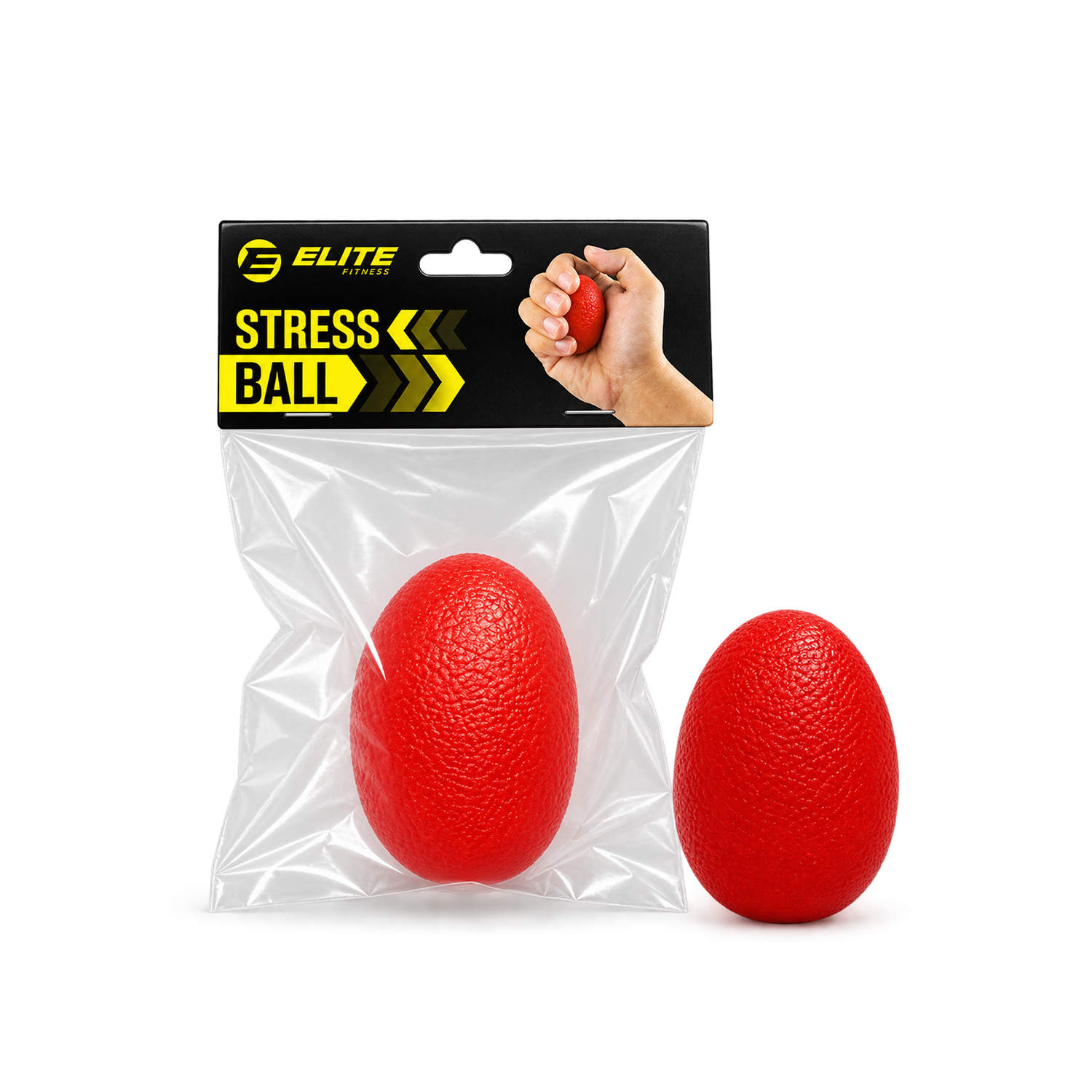 Elite Rubber Stress Ball Egg Shape Red