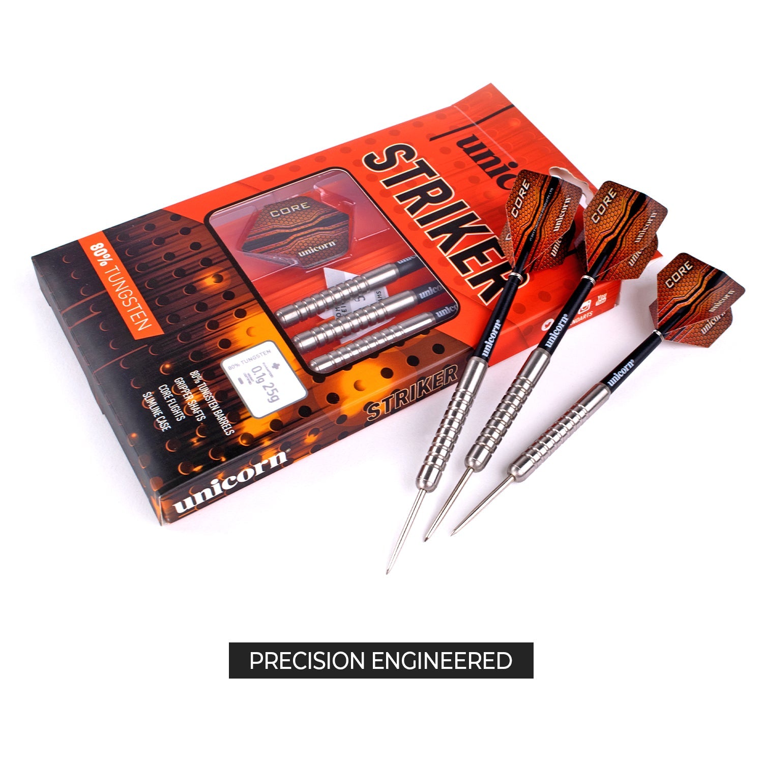 Unicorn Striker 80% Tungsten 9 Rings Darts