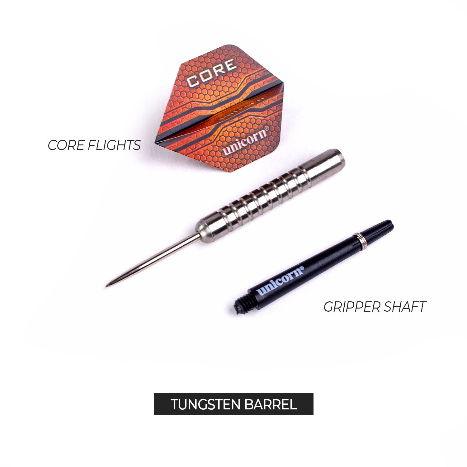 Unicorn Striker 80% Tungsten 9 Rings Darts