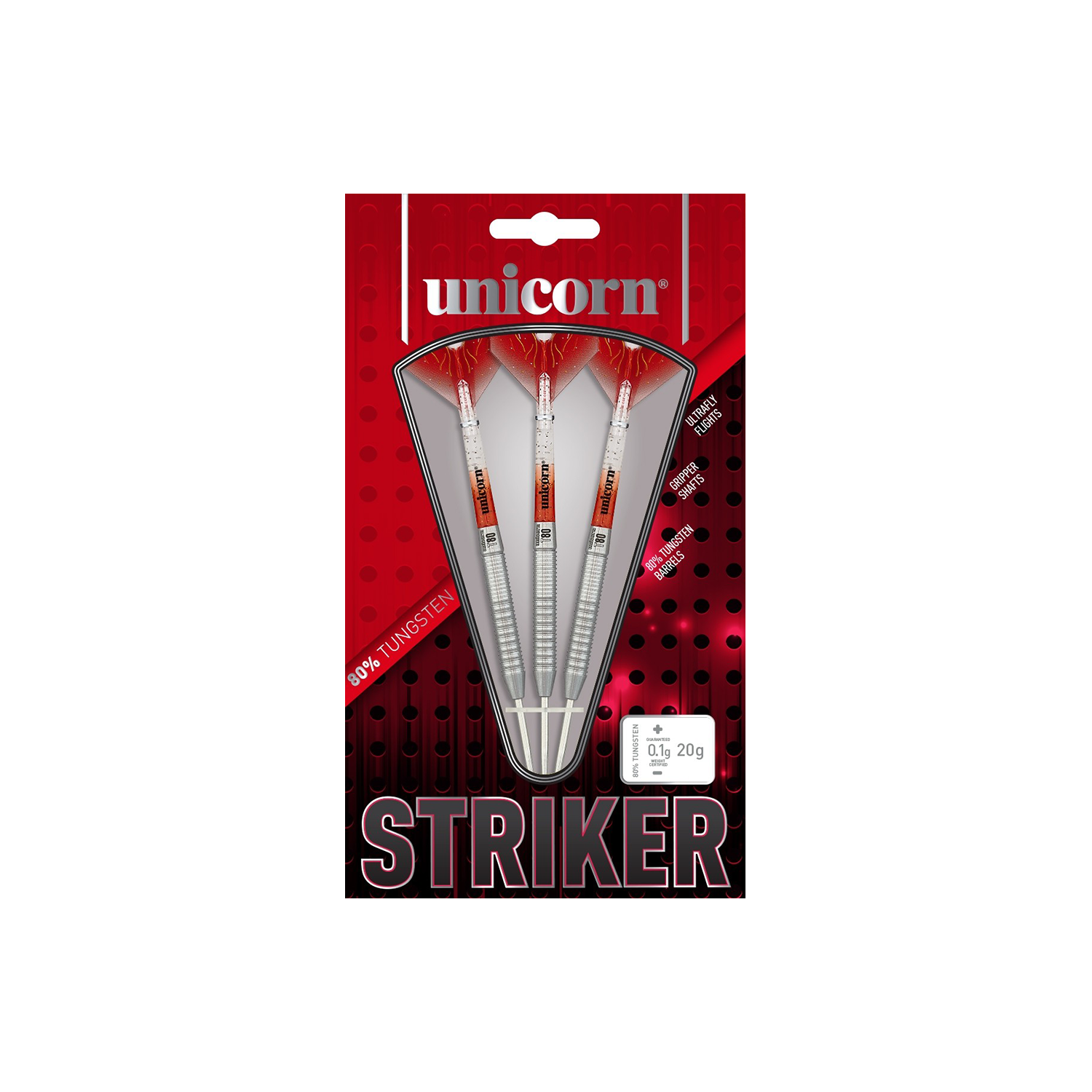 Unicorn Striker 3 Pieces 80% Dart Set