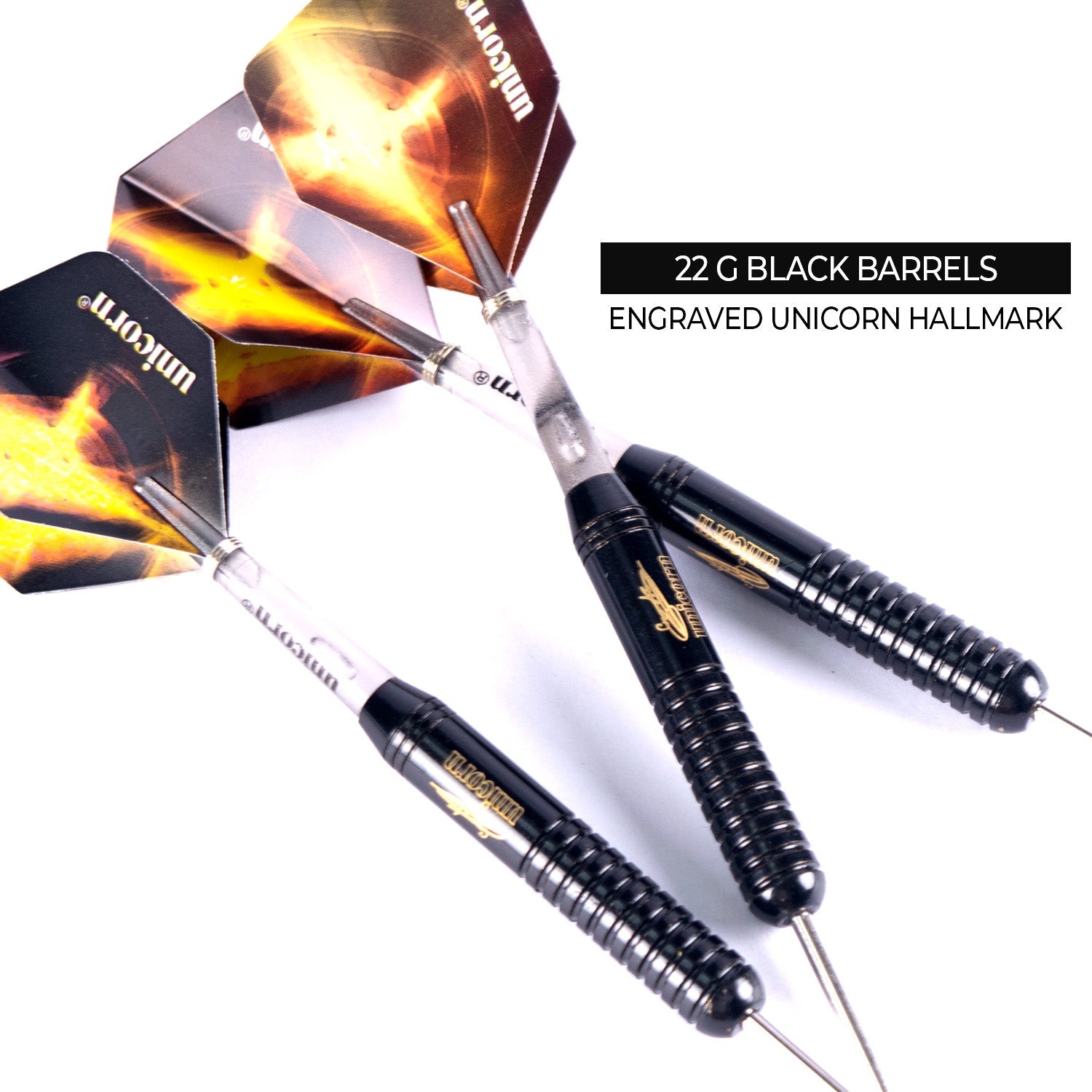 Unicorn Gary Anderson Black Brass Dart Set