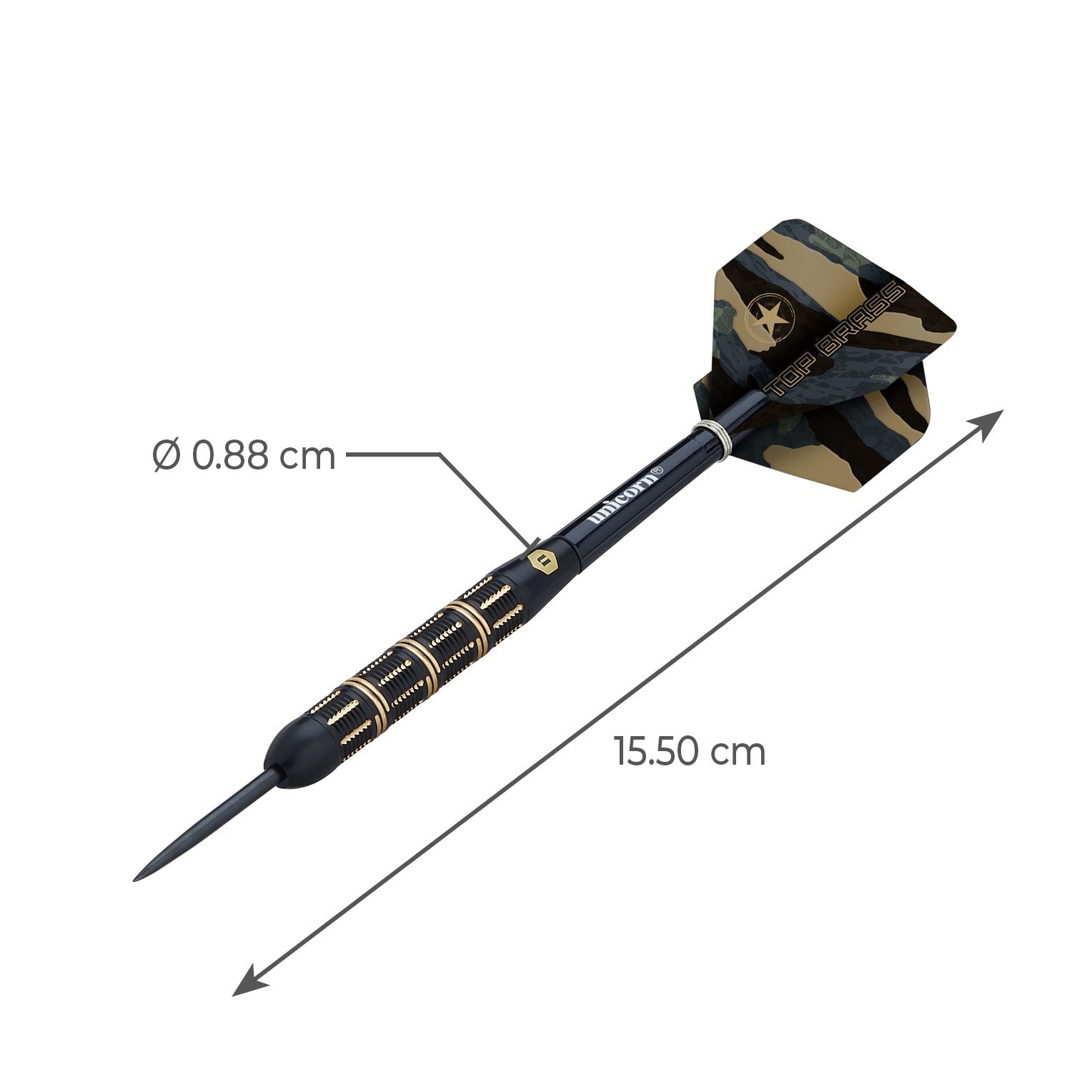Unicorn Top Brass 3 Dart Set