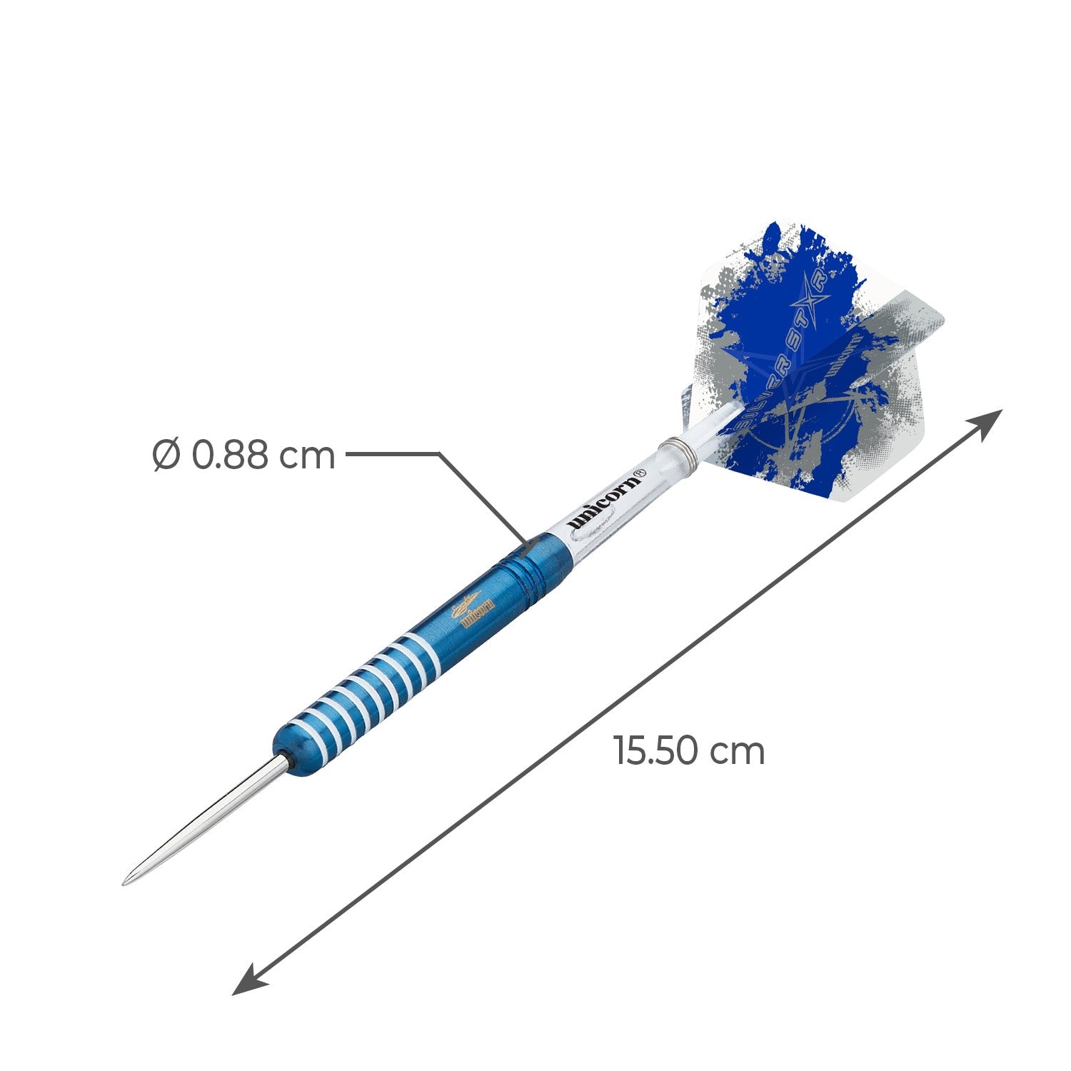 Unicorn Gary Anderson Blue Silverstar Dart Set