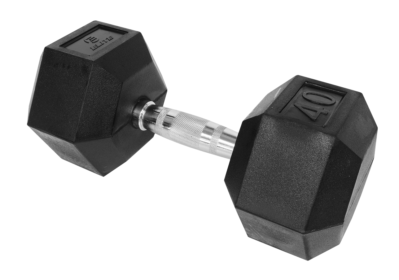 Elite Rubber Hex Dumbell 1pc