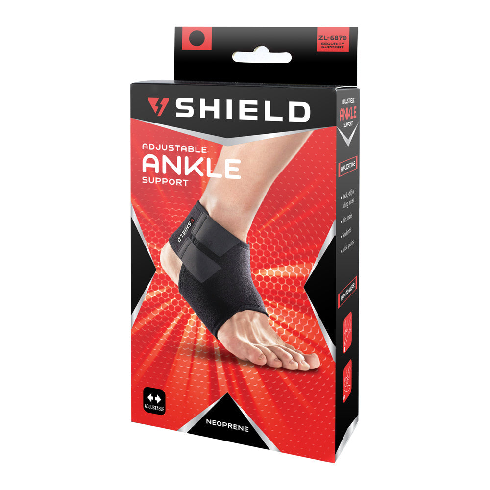 Shield ZL6870 Neoprene Adjustable Ankle Support - Pair