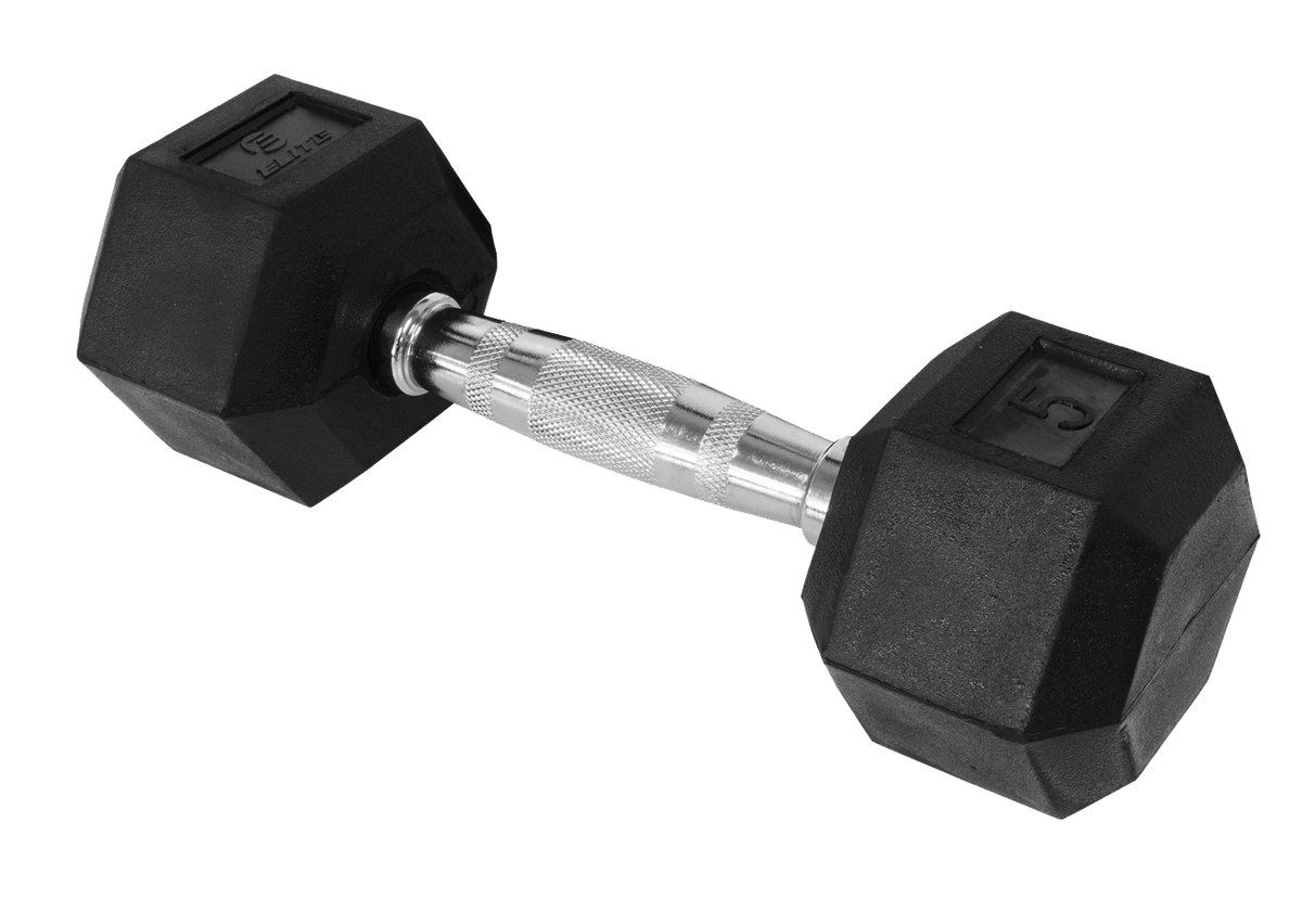 Elite Rubber Hex Dumbell 1pc