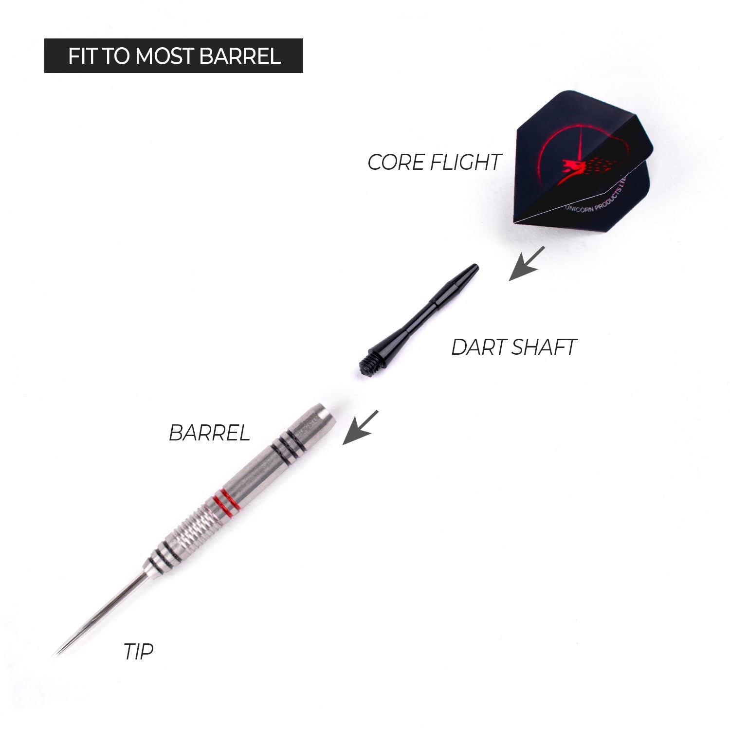 Unicorn Darts XL Plus Shaft - Short