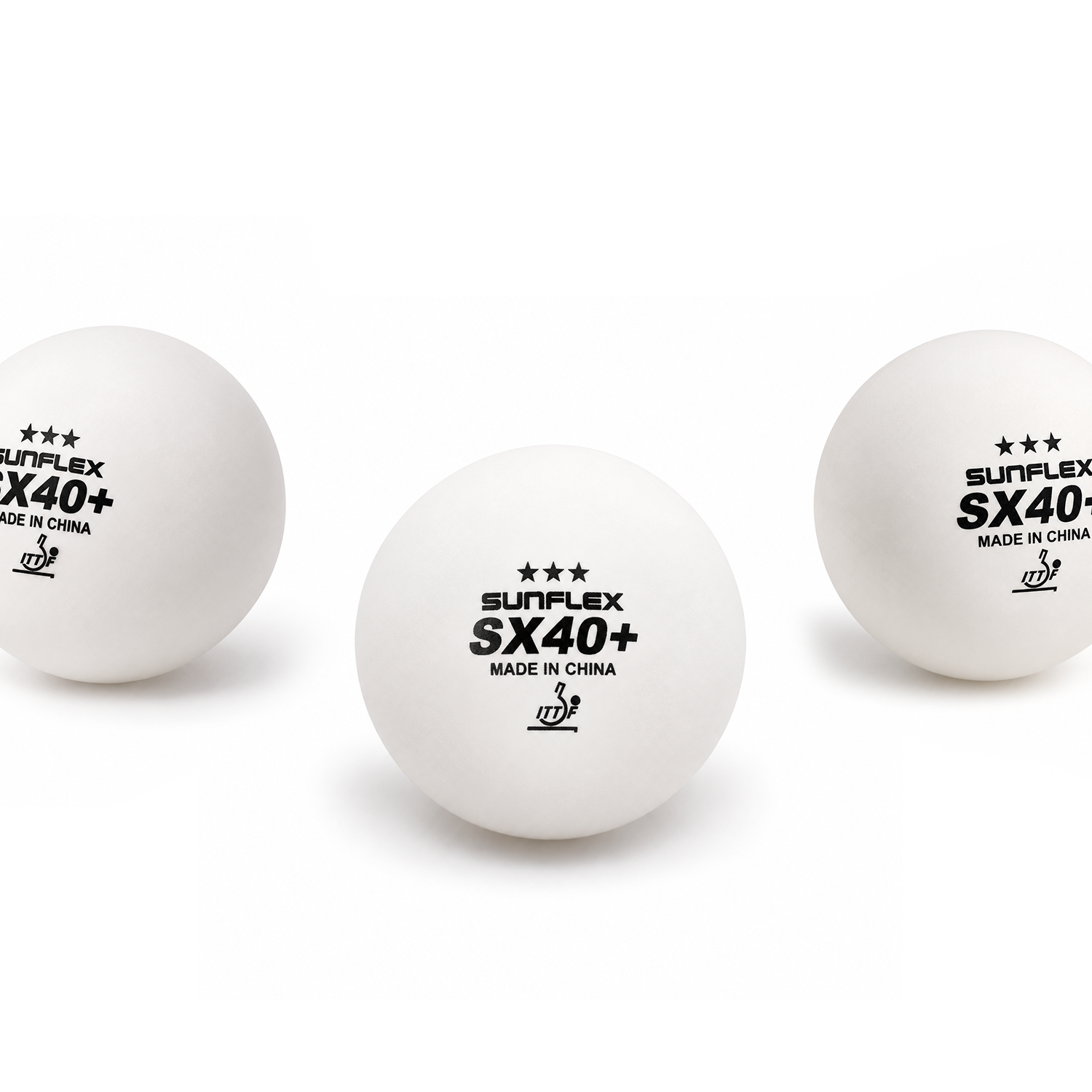Sunflex SX40+ 3 Star Non-Celluloid Table Tennis Balls 3pcs/box