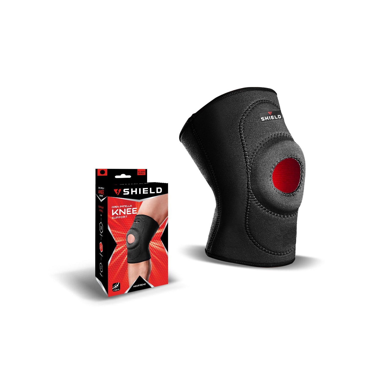 Shield ZL8070 Open Patella Knee Support