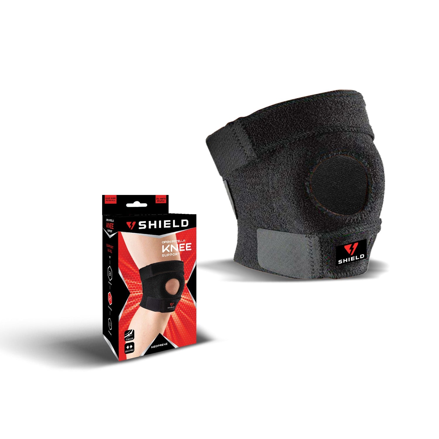 Shield ZL8870 Adjustable Open Patella Knee Support
