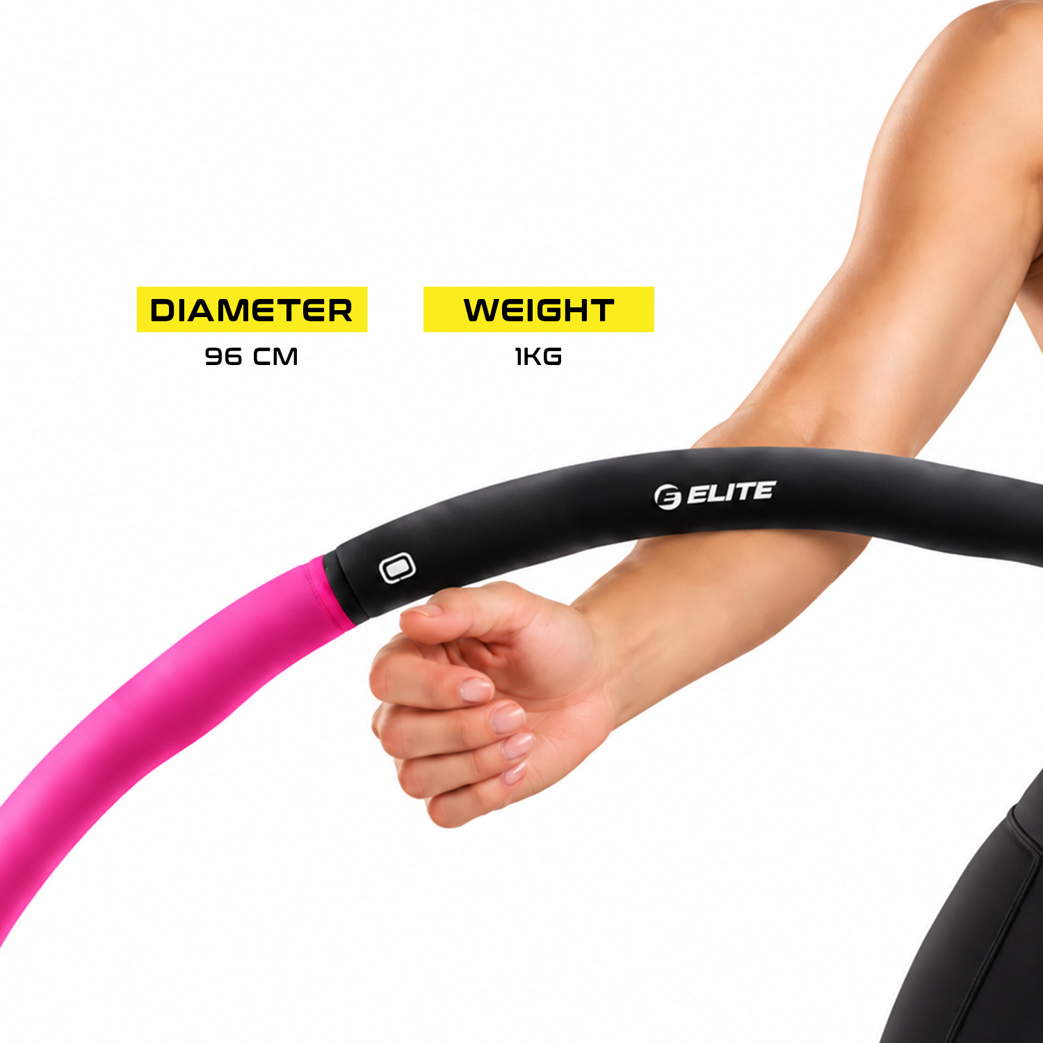 Elite Fitness Sports 5mm Foam Liner Pilates Hula Hoop with Weights