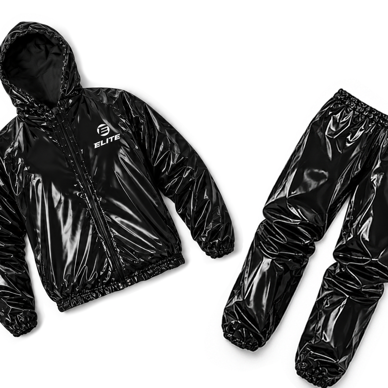 Elite Fitness Sauna Suit with Hood and Zipper
