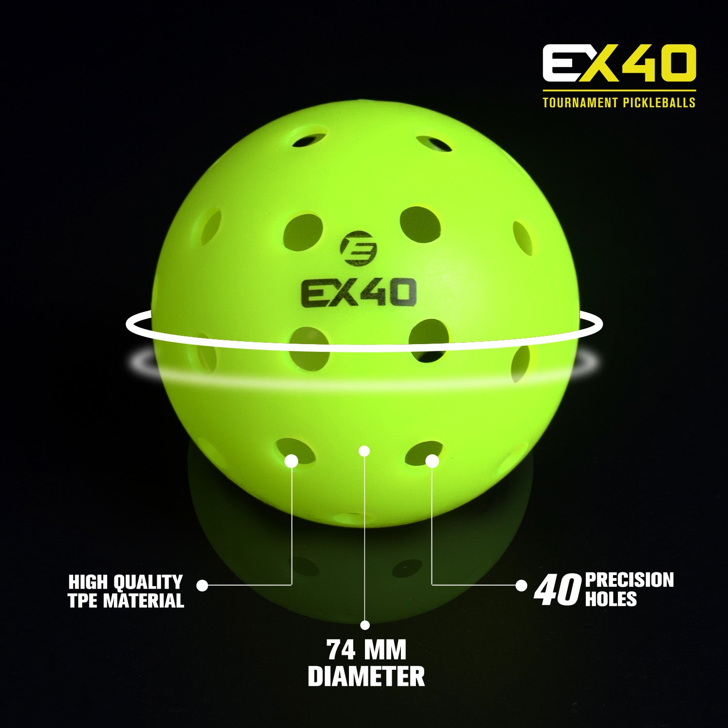 Elite EX40 Tournament Pickleballs