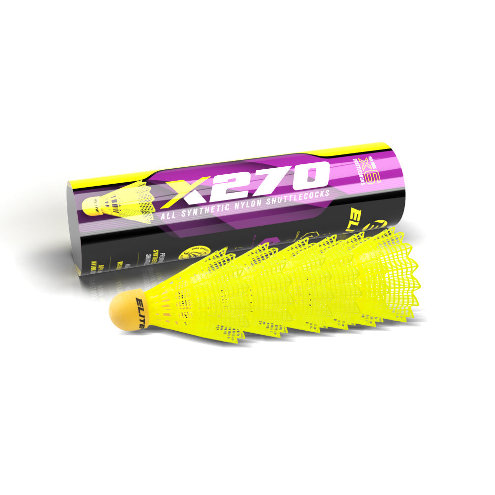Elite x270 Tournament Synthetic Nylon Shuttlecocks
