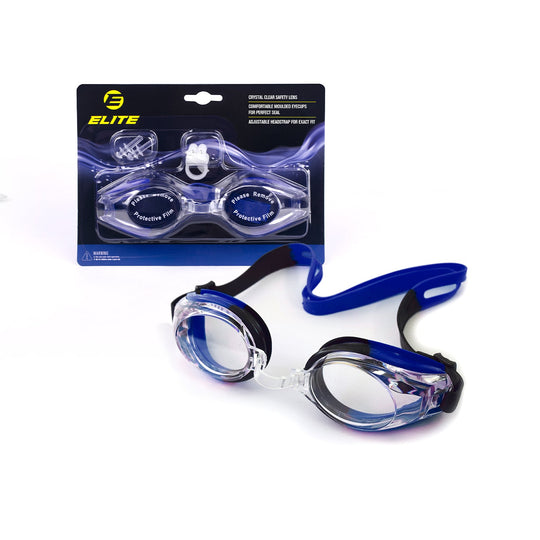 Elite Swimming Goggles Black Blue BL826