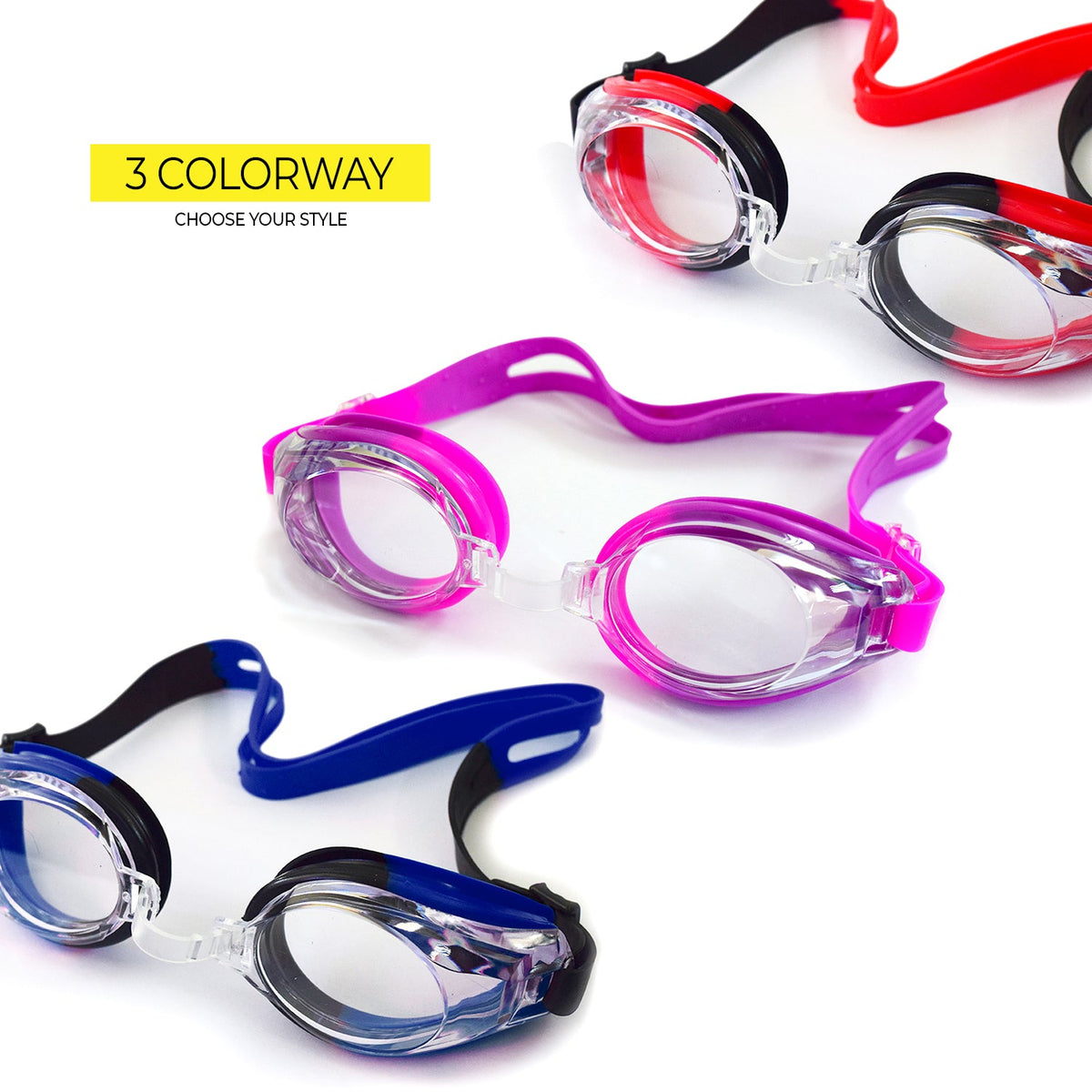 Elite Swimming Goggles Red,Black BL826