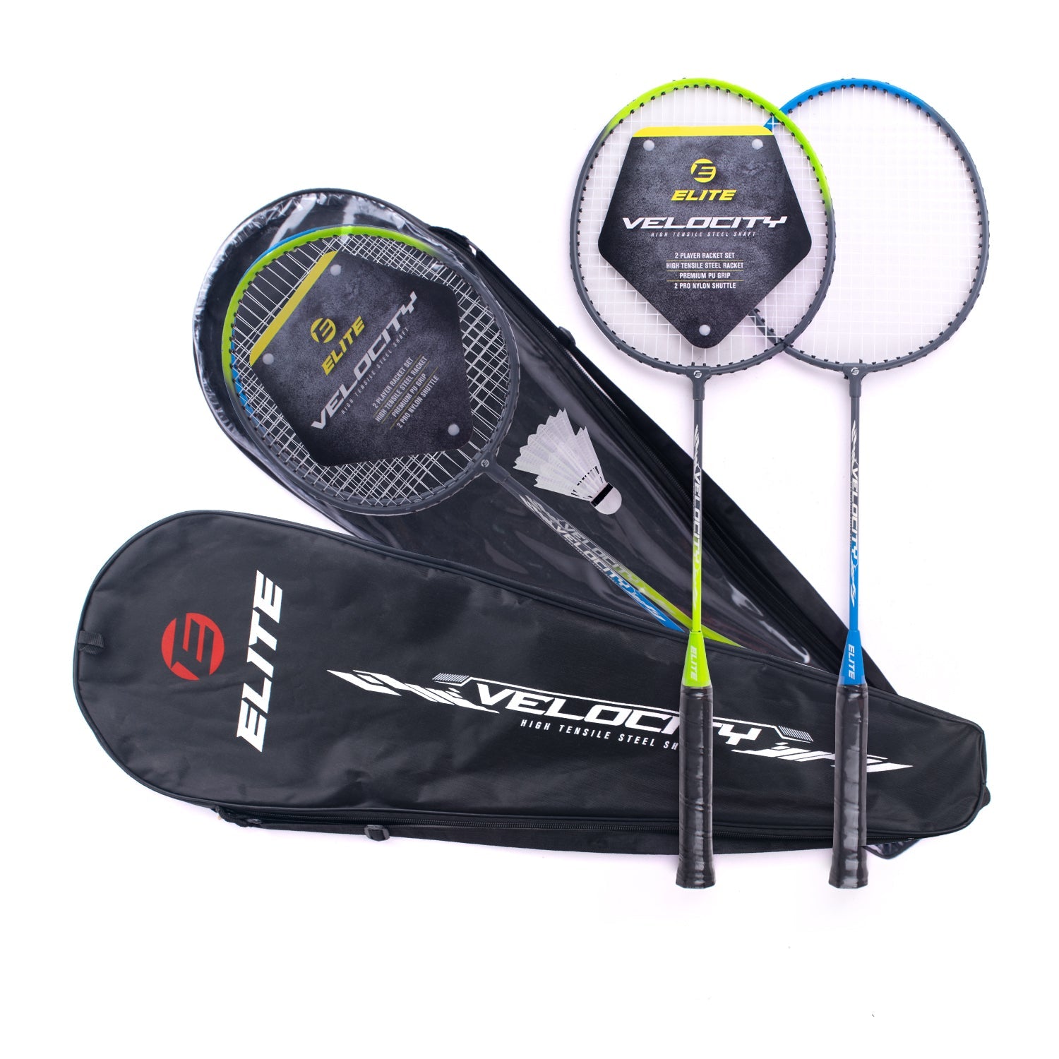 Elite Velocity 2 Player Badminton Set with Carry Bag