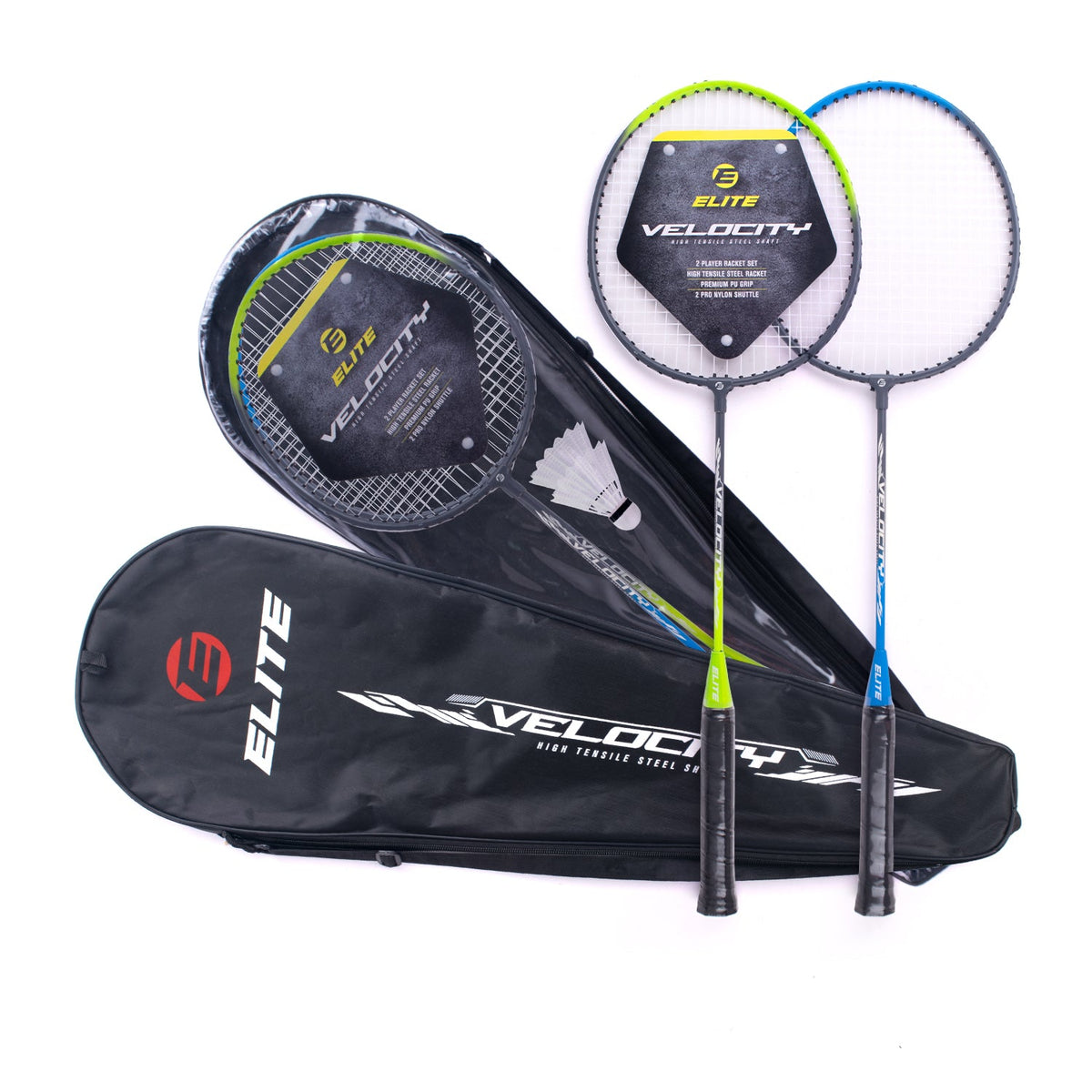 Elite Velocity 2 Player Badminton Set with Carry Bag