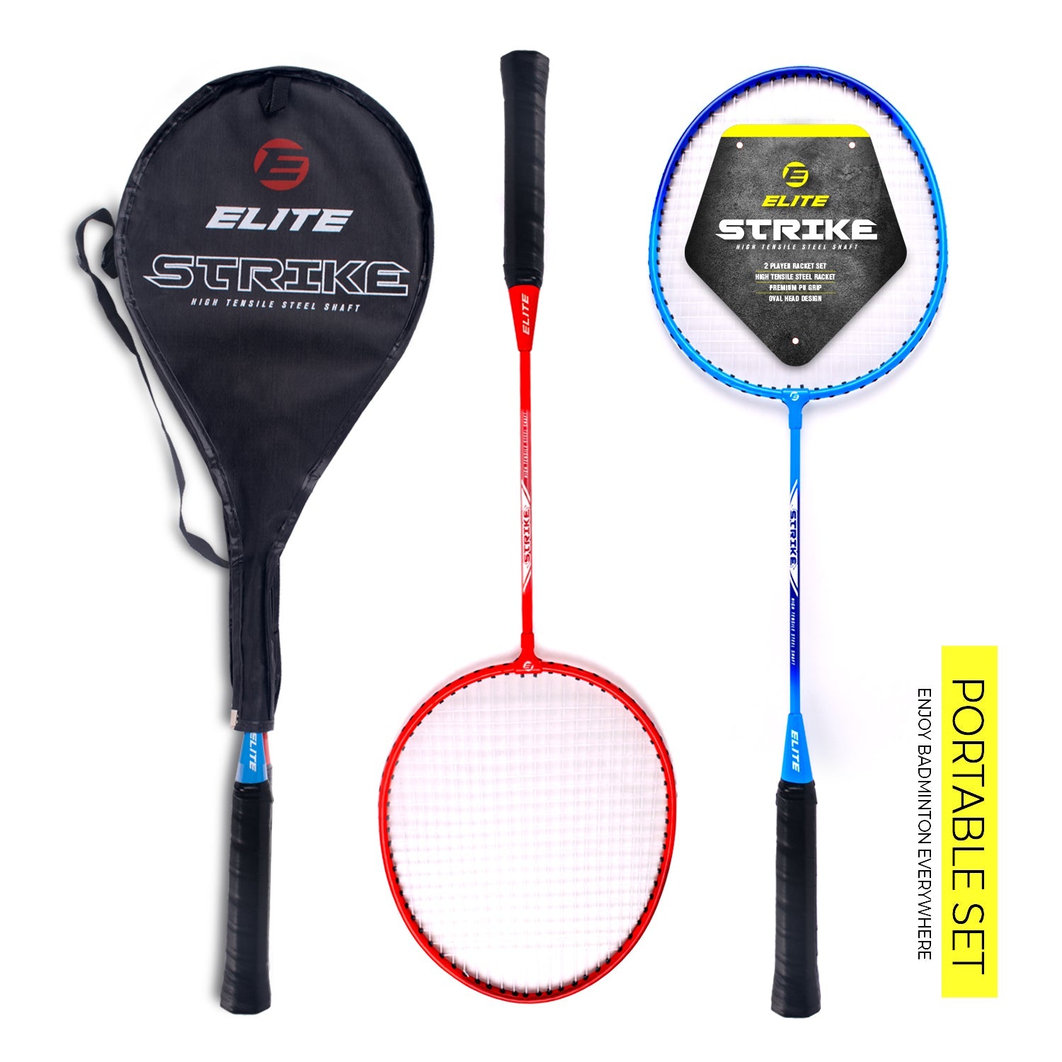 Elite Strike 2 Player Badminton Set with 3/4 Carry bag