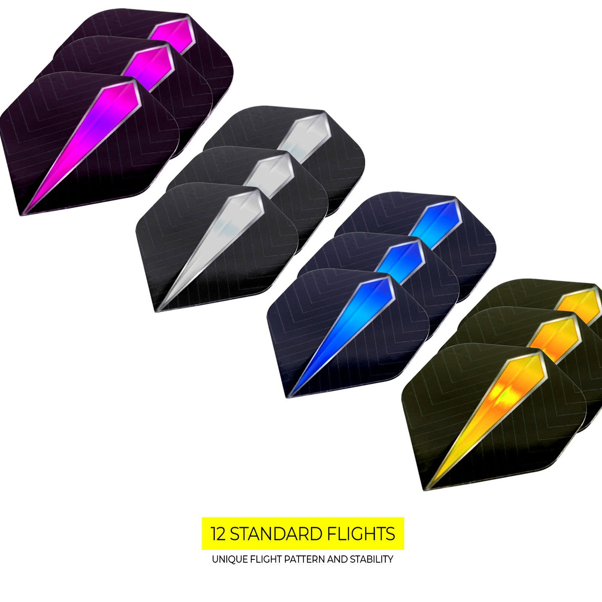 Elite Pro-tech Diamond Dart Flights 4 sets ( 3 Pcs per set )