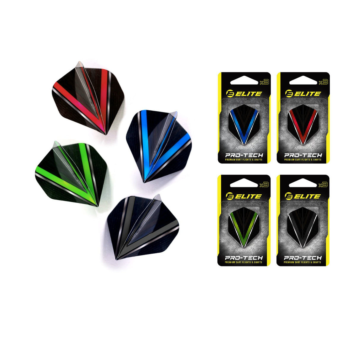 Elite Pro-tech Arrow Dart Flights 4 Sets ( 3 Pcs per set )