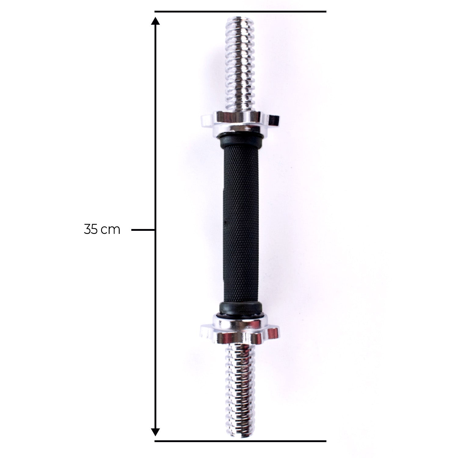 Elite Chrome Short Bar with Rubber Grip Handle