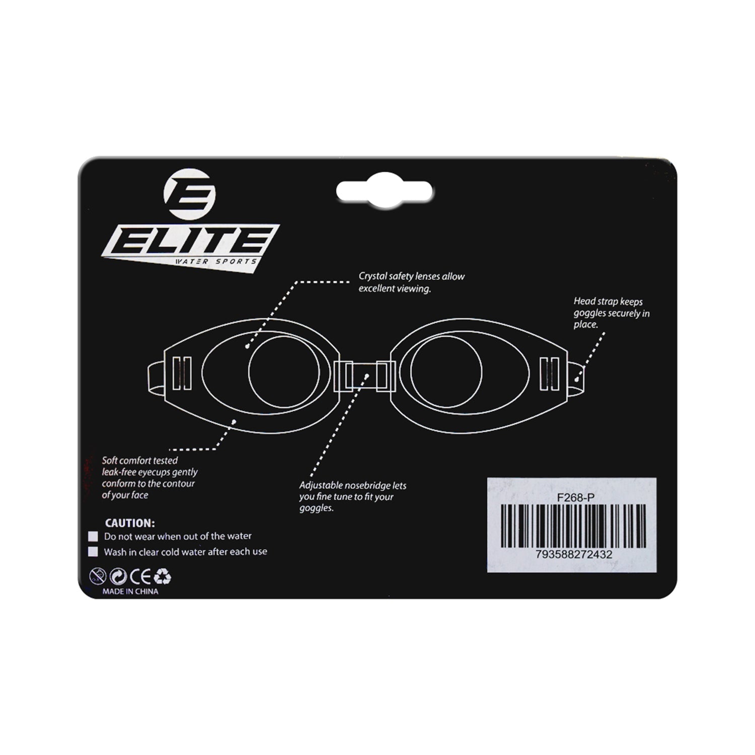 Elite Swimming Goggles Pink F268