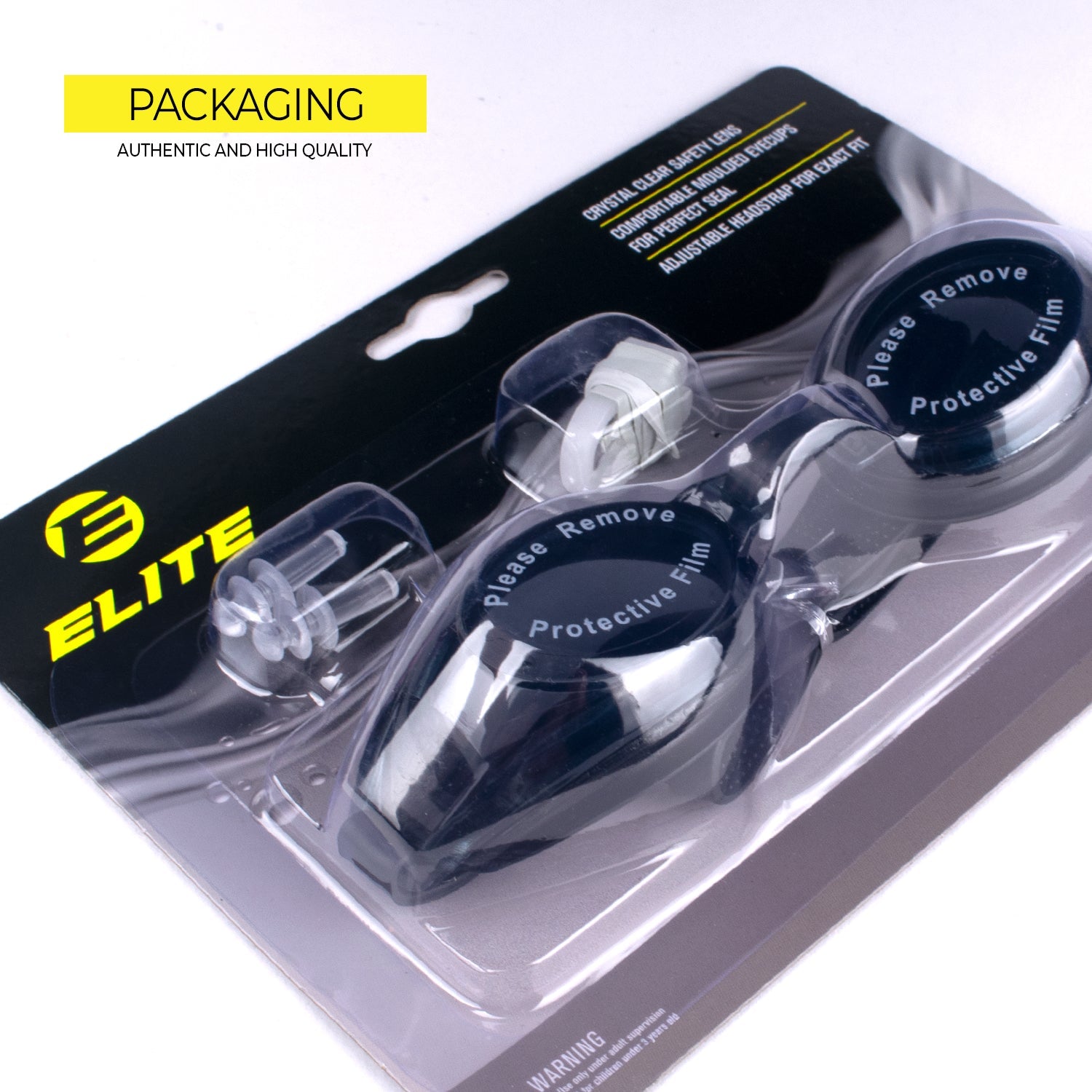 Elite Swimming Goggles Black F308