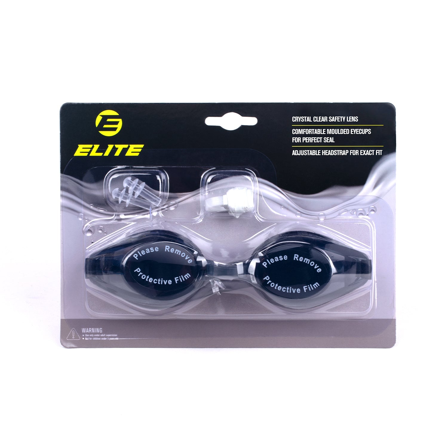 Elite Swimming Goggles Black F308