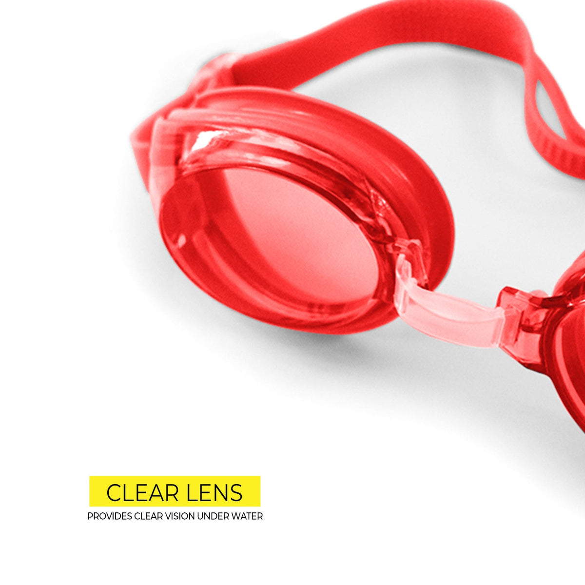 Elite Swimming Goggles Red F308