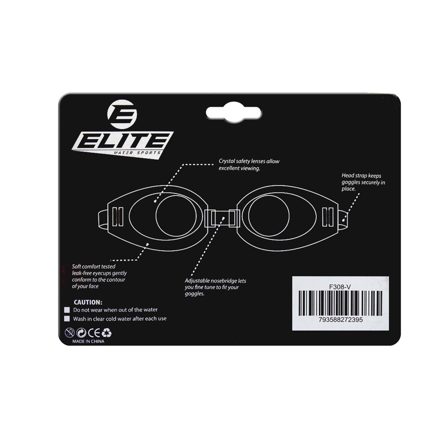 Elite Swimming Goggles Violet F308