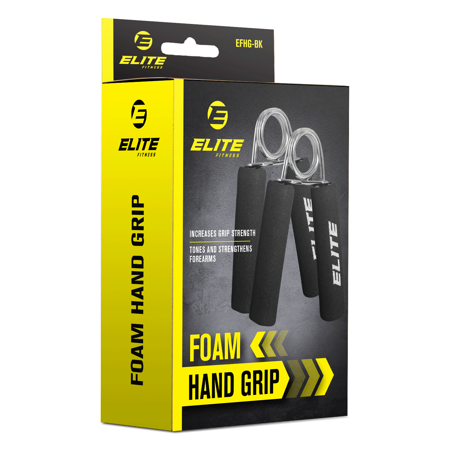 Elite Fitness Ergonomic Foam Hand Grip - Pair
