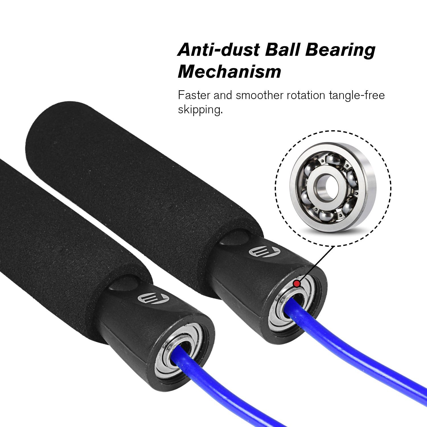 Elite 9ft Fitness Foam Handle Jump Rope