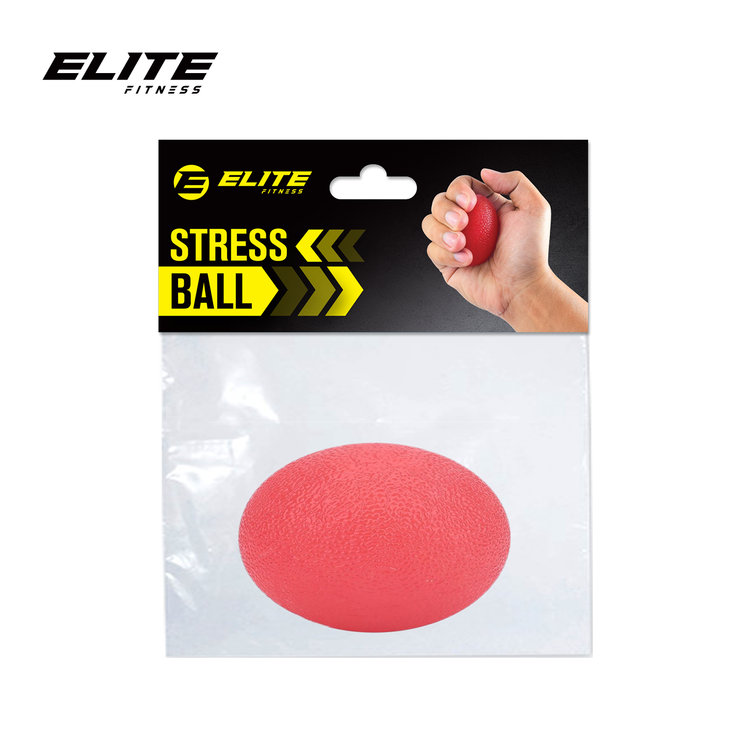 Elite Rubber Stress Ball Egg Shape Red