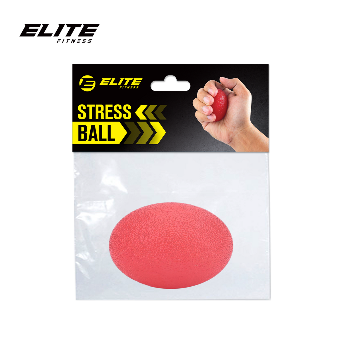 Elite Rubber Stress Ball Egg Shape Red