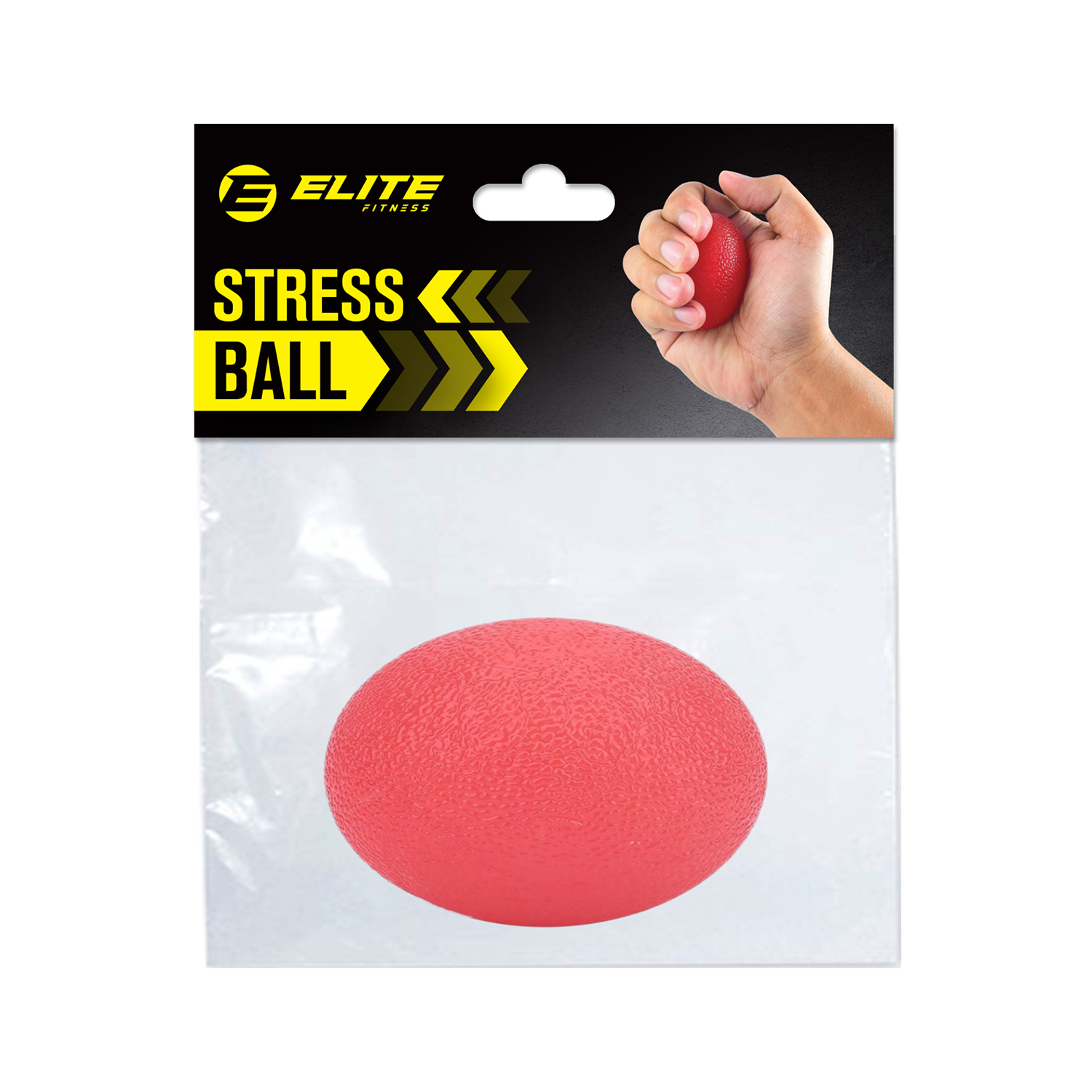 Elite Rubber Stress Ball Egg Shape Red