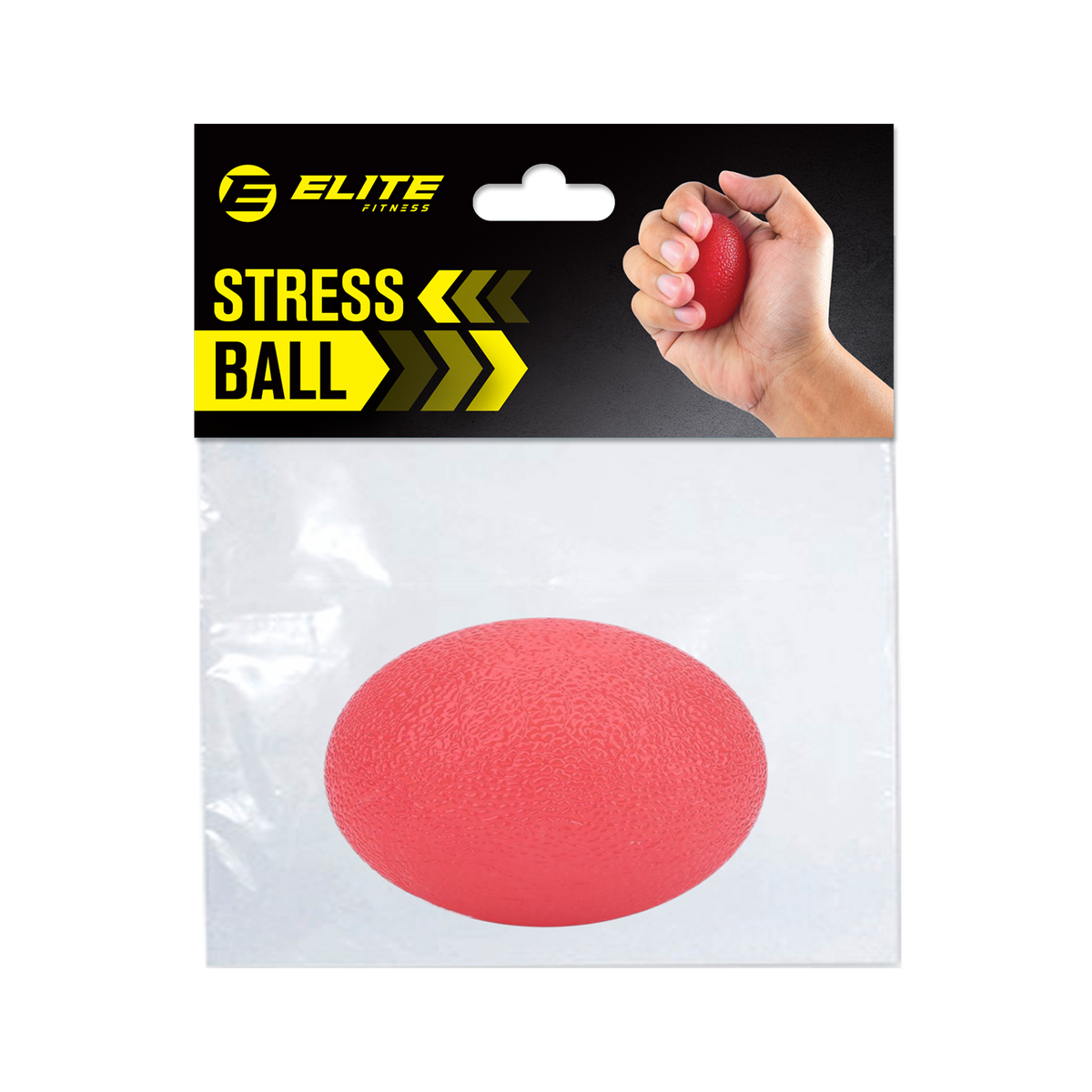 Elite Rubber Stress Ball Egg Shape Red