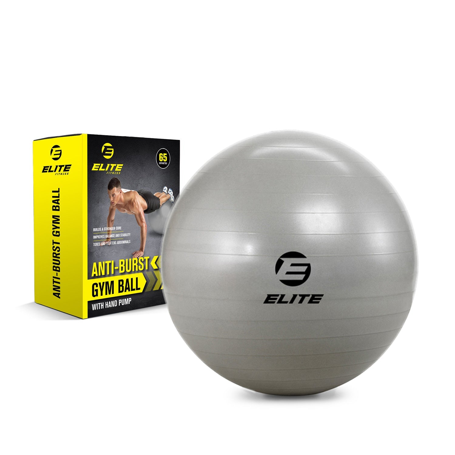 Elite Fitness  Gym Ball with Hand Pump