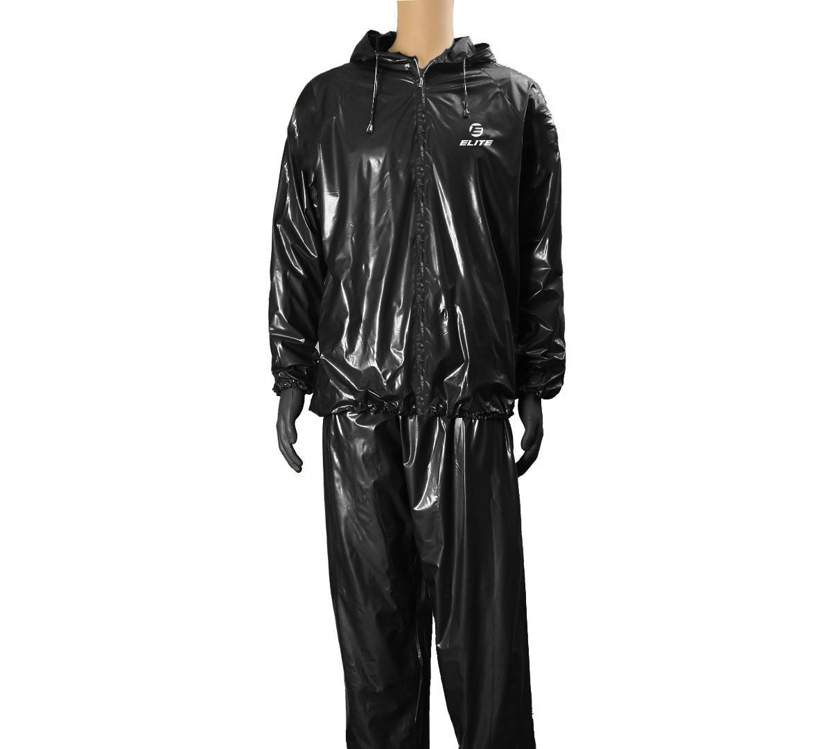 Elite Fitness Sauna Suit with Hood and Zipper