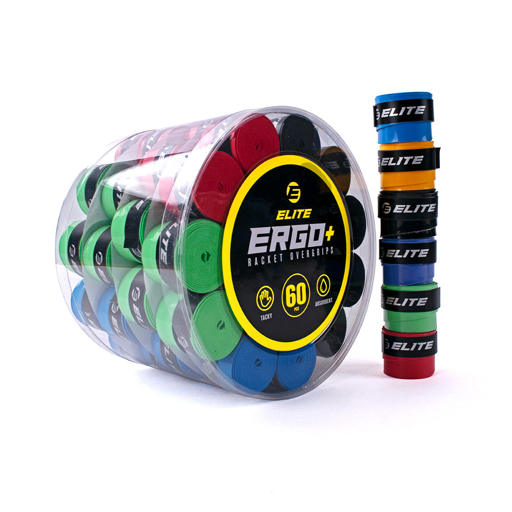 Elite Ergo+ Premium Racket Overgrip Assorted 60pcs