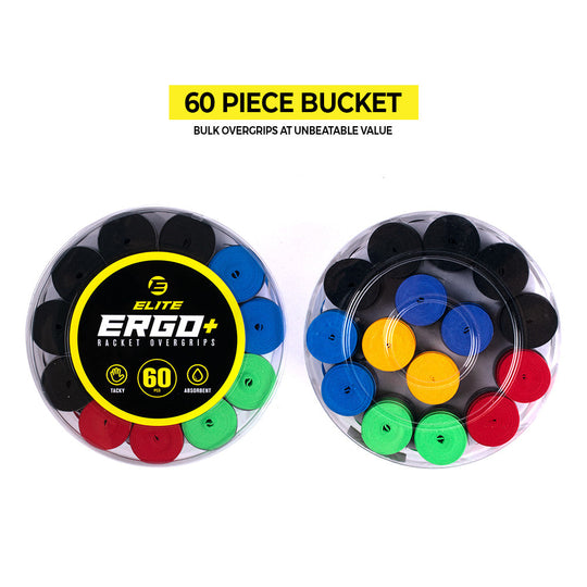 Elite Ergo+ Premium Racket Overgrip Assorted 60pcs
