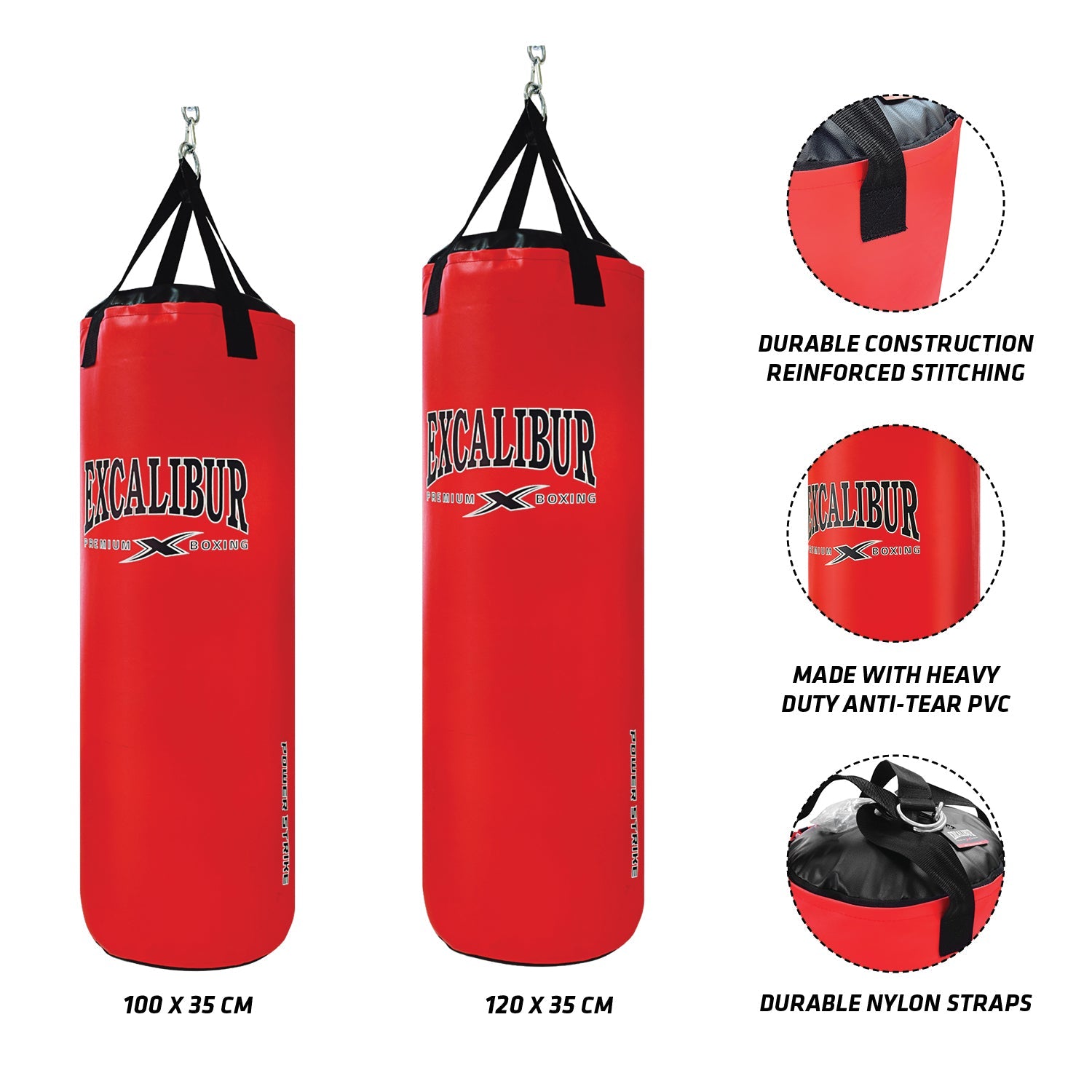 Excalibur Power Strike Punching Bag Anti-tear PVC