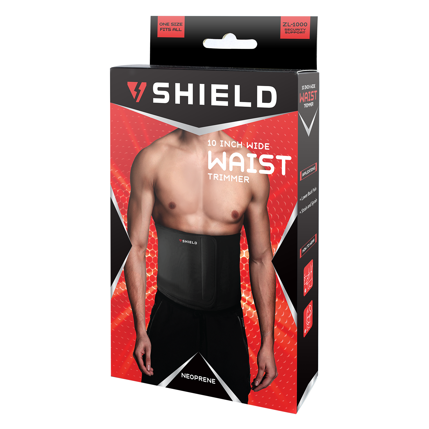 Shield ZL1000 Neoprene 10inch Wide Waist Trimmer