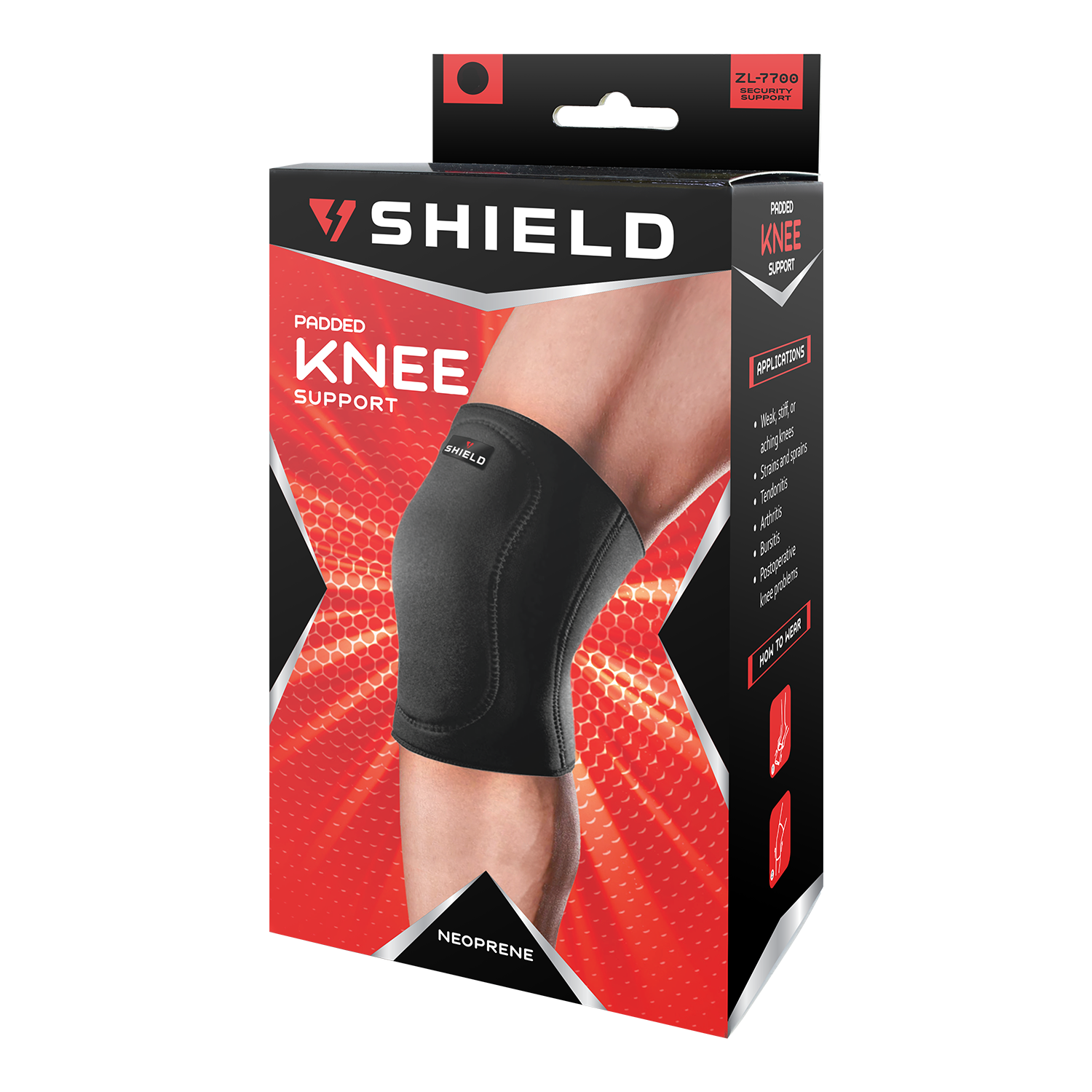Shield ZL7700 Neoprene Padded Knee Support