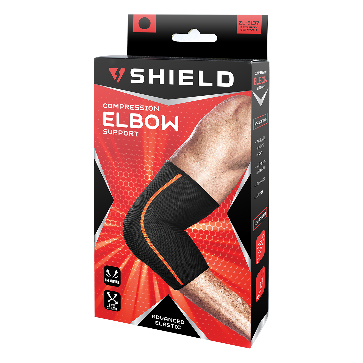 Shield ZL9137 Elastic Compression Elbow Support
